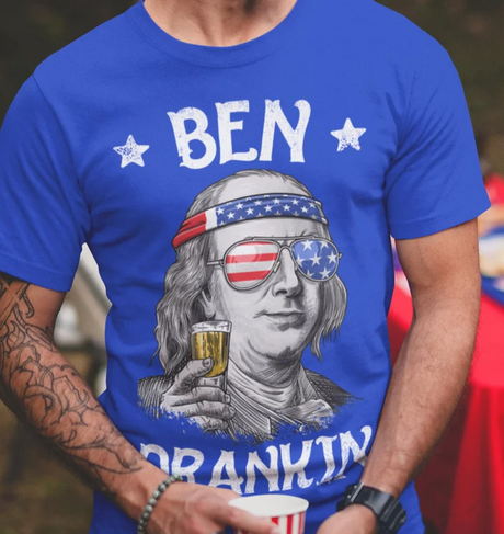 Ben Drankin’ novelty t-shirt design