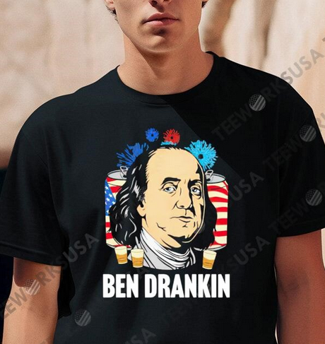 Ben Drankin’ novelty t-shirt design