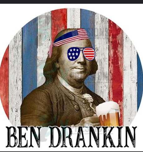 Ben Drankin’ novelty t-shirt design