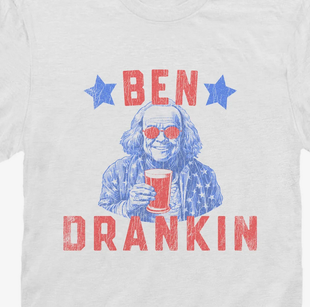 Ben Drankin’ novelty t-shirt design