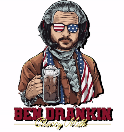 Ben Drankin’ novelty t-shirt design, but it is not Benjamin Franklin?